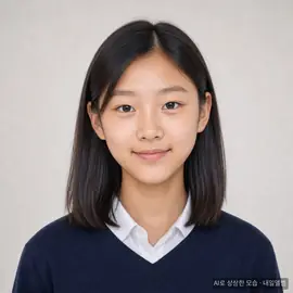 예시: 가상 인물의 6년 뒤 이미지 (초등학교 · 피아니스트). AI로 만든 가상 인물입니다.