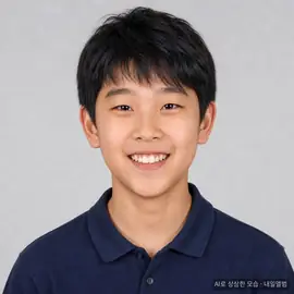 예시: 가상 인물의 6년 뒤 이미지 (초등학교 · 축구선수). AI로 만든 가상 인물입니다.