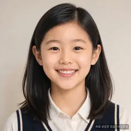 예시: 가상 인물의 6년 뒤 이미지 (유치원 · 소방관). AI로 만든 가상 인물입니다.