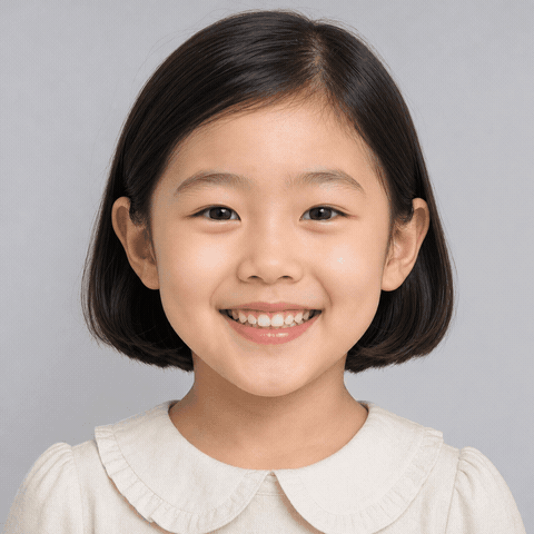 예시: 사진이 6년 뒤 모습과 꿈꾸는 어른의 모습으로 바뀌는 과정. AI로 만든 가상 인물입니다.