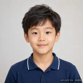 예시: 가상 인물의 6년 뒤 이미지 (유치원 · 제빵사). AI로 만든 가상 인물입니다.